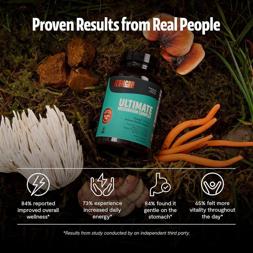 Organic Mushroom Complex Supplement Capsules
