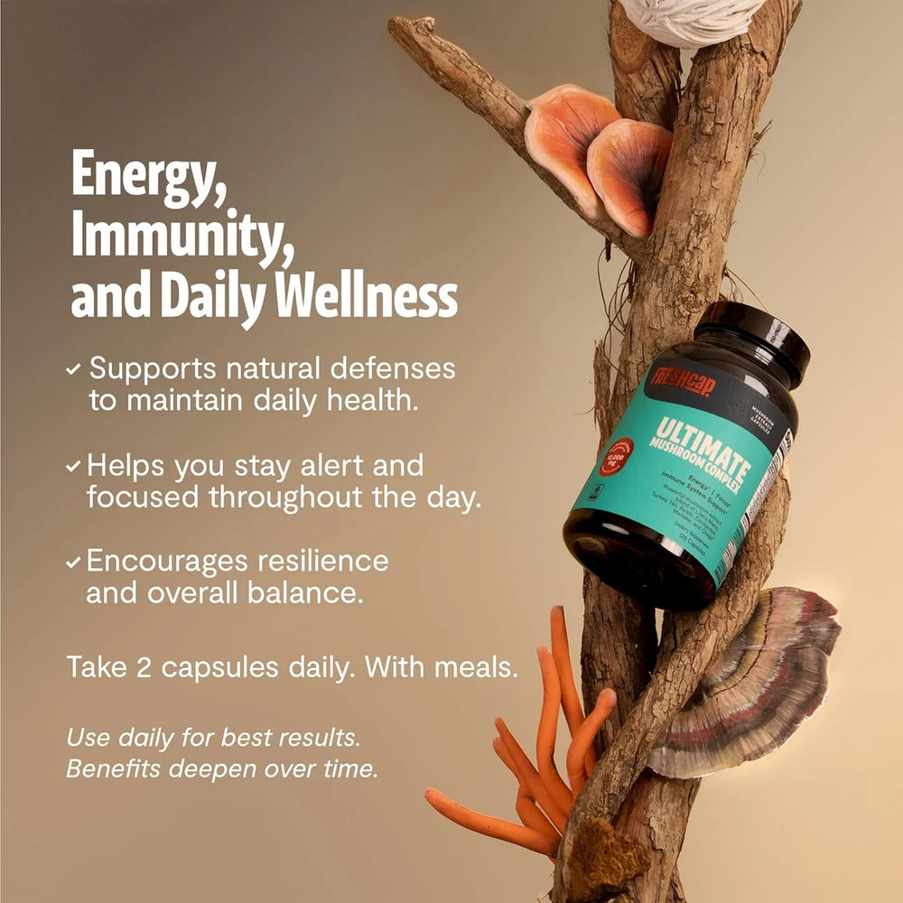 Organic Mushroom Complex Supplement Capsules